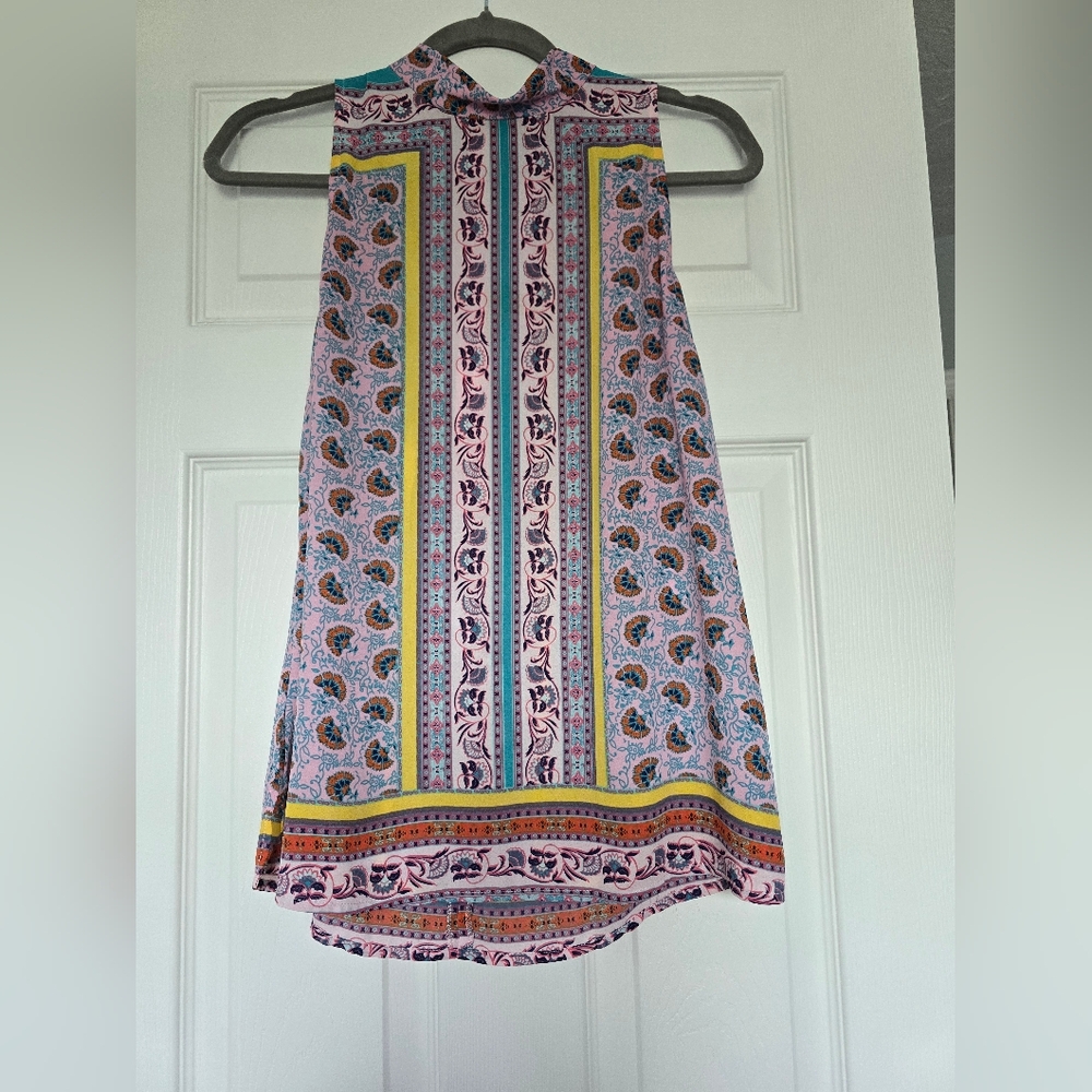 Gianni Bini Purple Red A-Line Midi Top